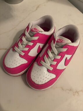 Nike Kids' Pink and White Dunks Low-Top Sneakers